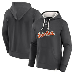 Fanatics Baltimore Orioles Black Plan for Adversity Henley Fleece Pullover Hoodie Hoodies