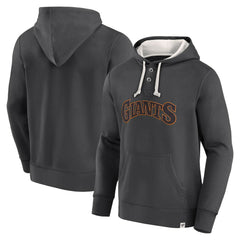 Fanatics San Francisco Giants Black Plan for Adversity Henley Fleece Pullover Hoodie Hoodies