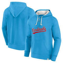 Fanatics St. Louis Cardinals Light Blue Plan for Adversity Henley Fleece Pullover Hoodie Hoodies