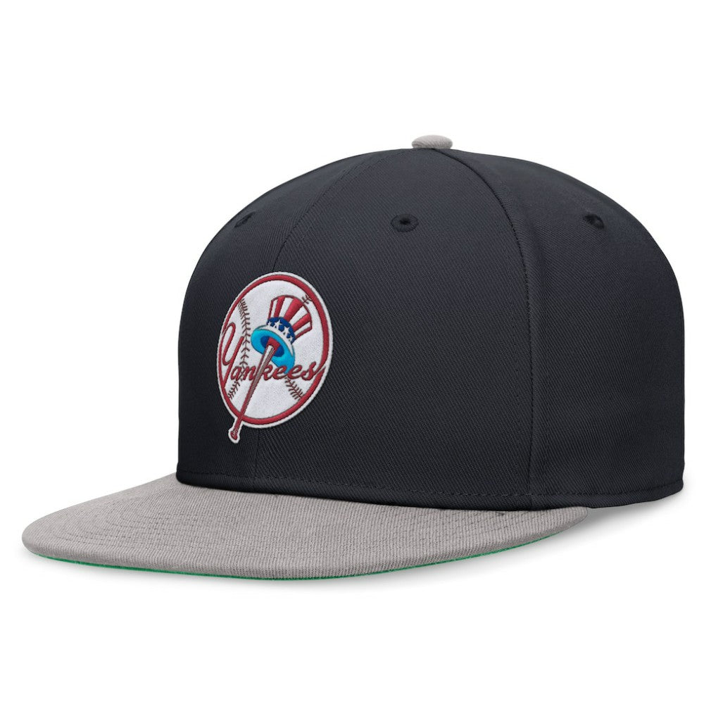 New York Yankees Nike Rewind Cooperstown True Performance Fitted Hat - Navy/Gray Hats