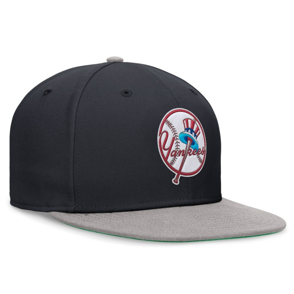New York Yankees Nike Rewind Cooperstown True Performance Fitted Hat - Navy/Gray Hats