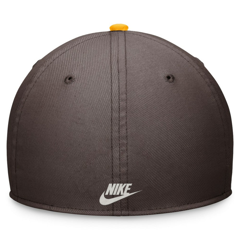 San Diego Padres Nike Cooperstown Collection Rewind Swooshflex Performance Hat - Brown/Gold Hats