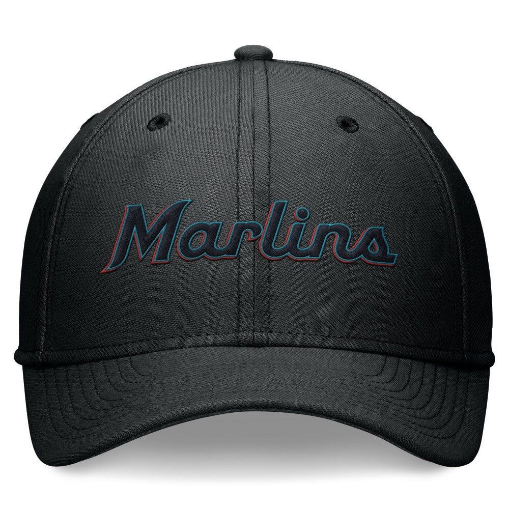 Miami Marlins Nike Performance Flex Hat - Black Hats