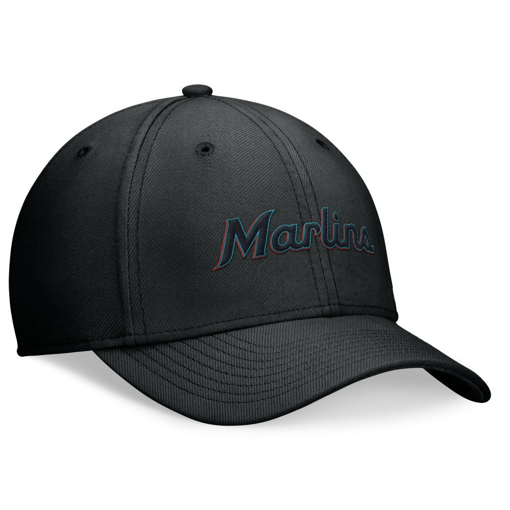 Miami Marlins Nike Performance Flex Hat - Black Hats