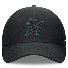 Miami Marlins Nike Club Performance Adjustable Hat - Black Hats