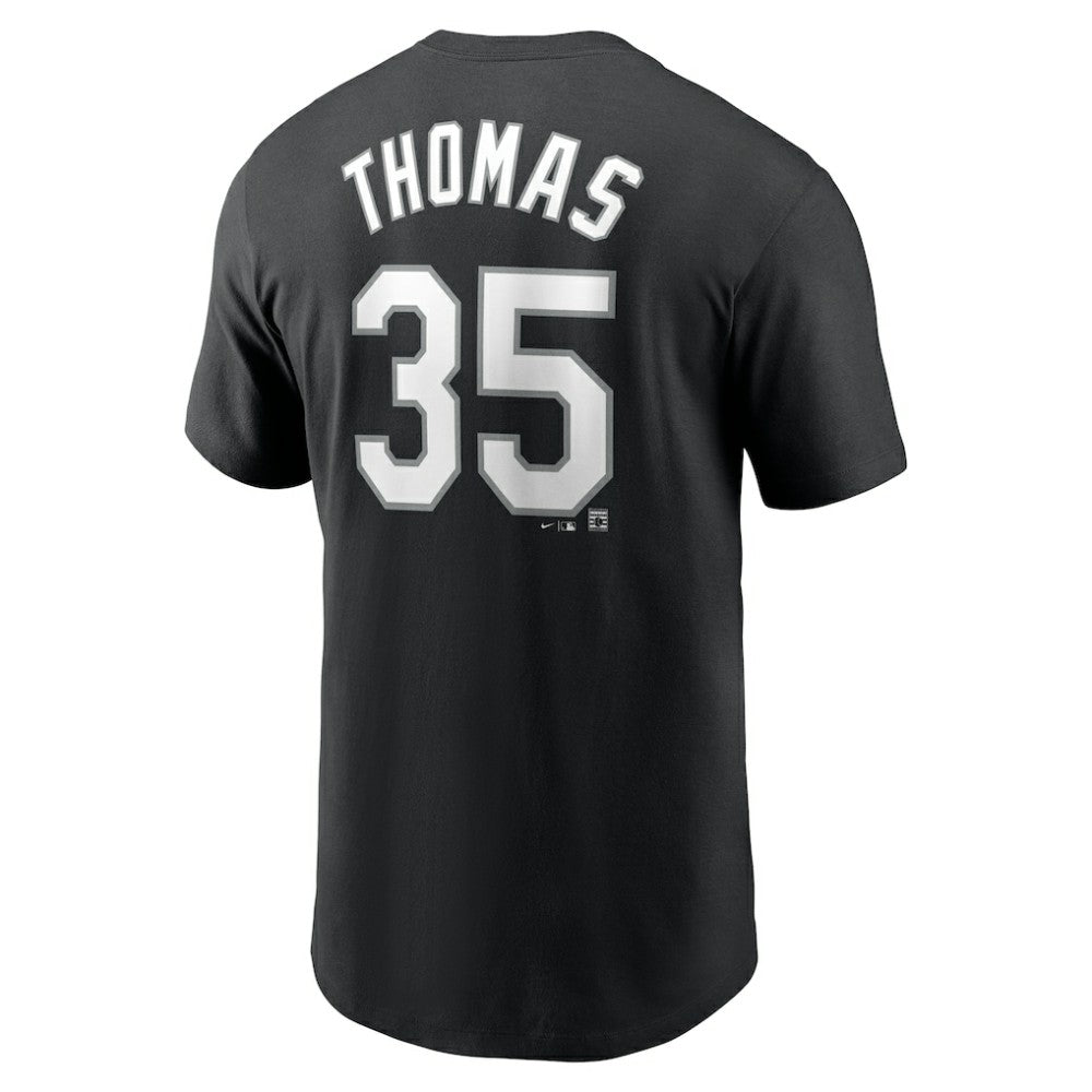 Frank Thomas Chicago White Sox Nike Cooperstown Collection Fuse Name & Number T-Shirt - Black T-shirts