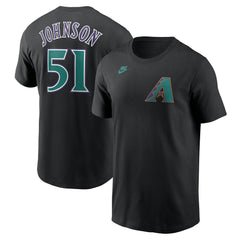 Randy Johnson Arizona Diamondbacks Nike Fuse Name & Number T-Shirt - Black T-shirts