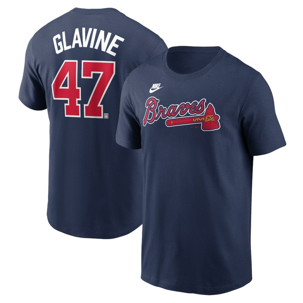 Tom Glavine Atlanta Braves Nike Fuse Name & Number T-Shirt - Navy T-shirts