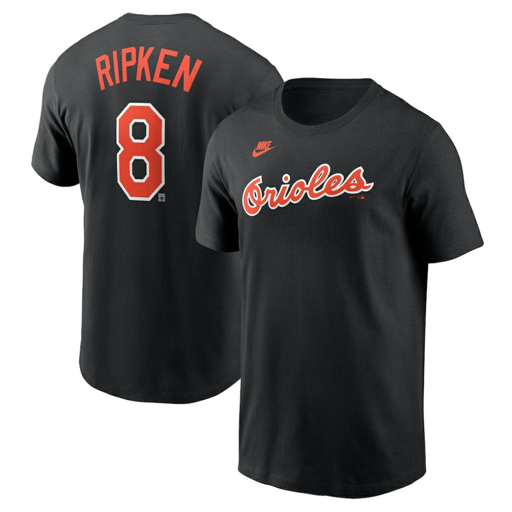 Cal Ripken Jr. Baltimore Orioles Nike Fuse Name & Number T-Shirt - Black T-shirts