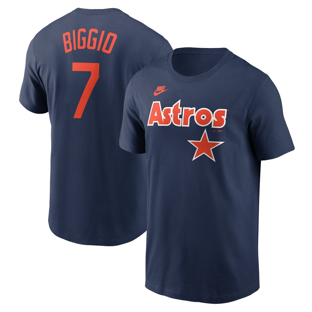 Craig Biggio Houston Astros Nike Cooperstown Collection Fuse Name & Number T-Shirt - Navy T-shirts