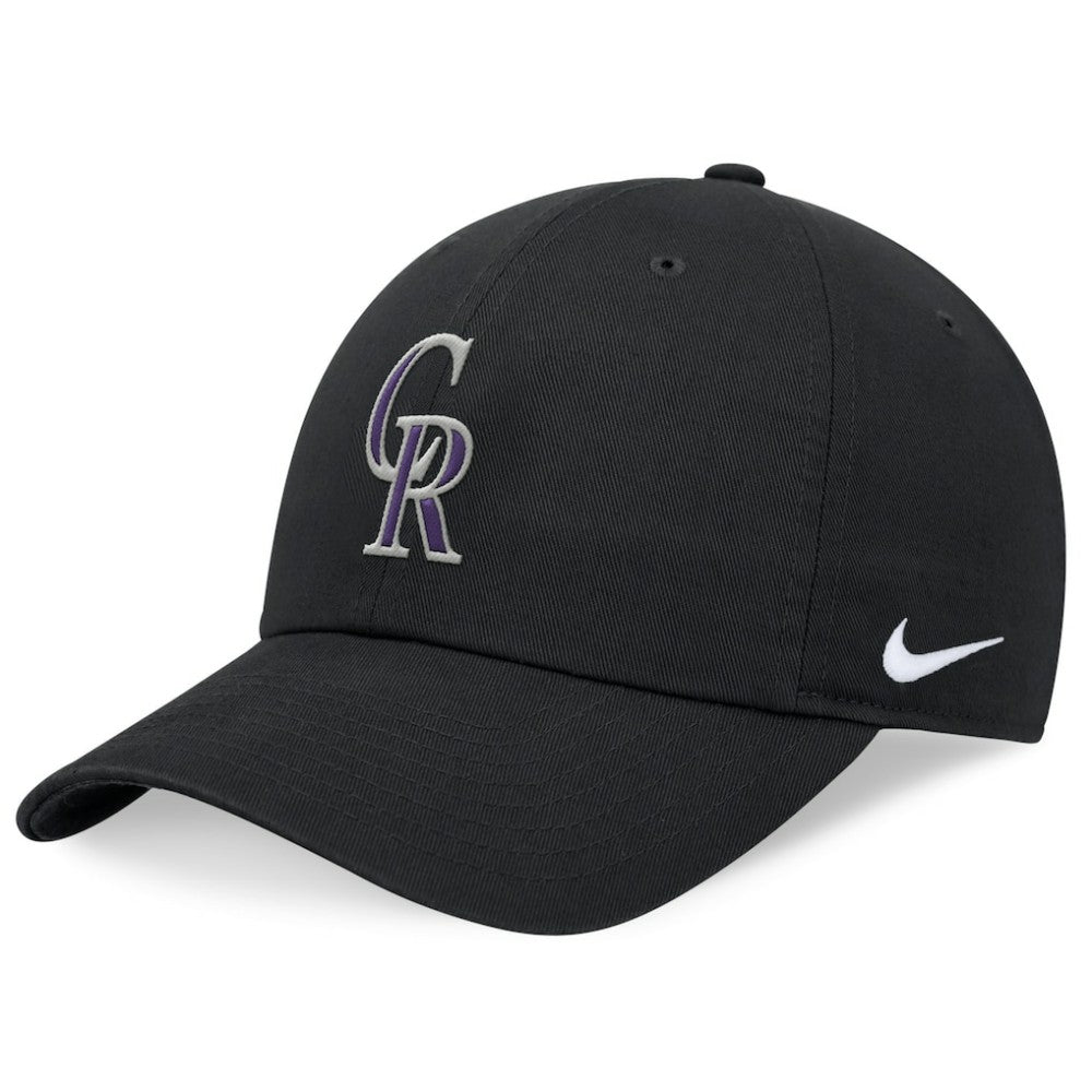 Colorado Rockies Nike Club Adjustable Hat - Black Hats