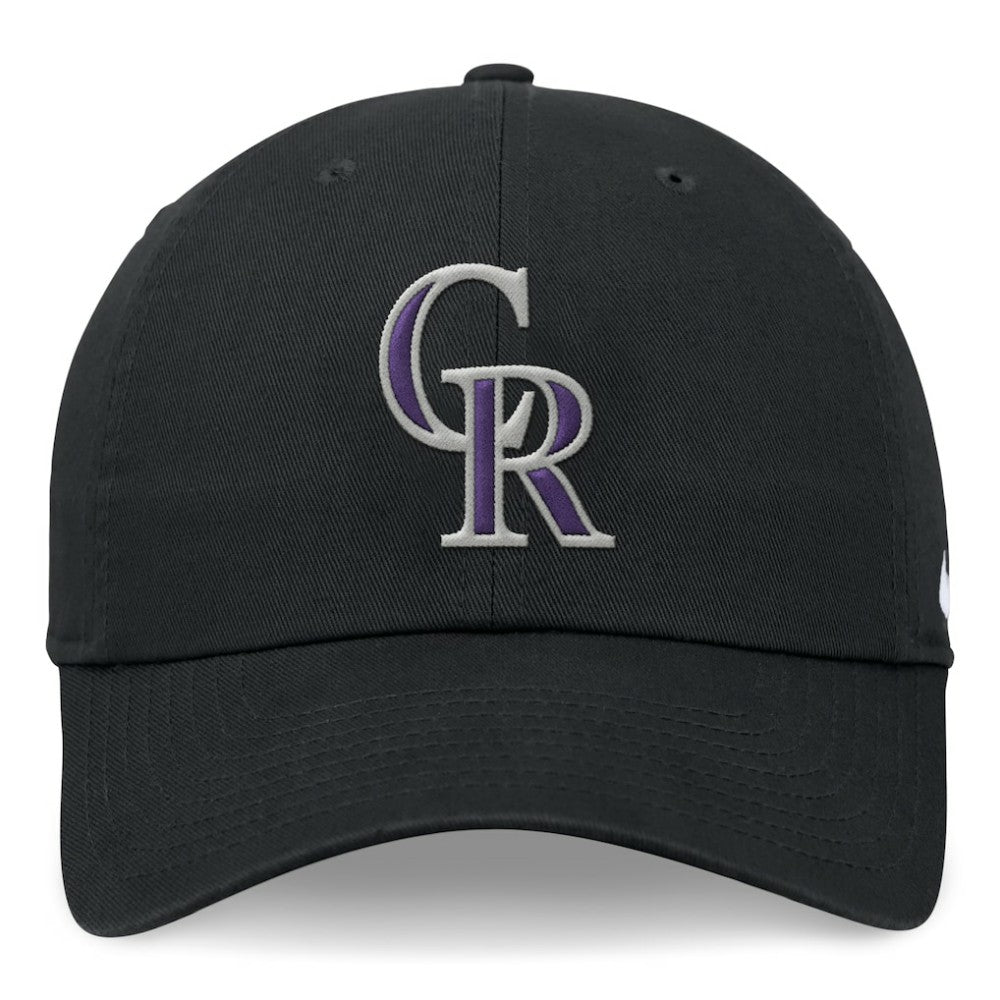Colorado Rockies Nike Club Adjustable Hat - Black Hats