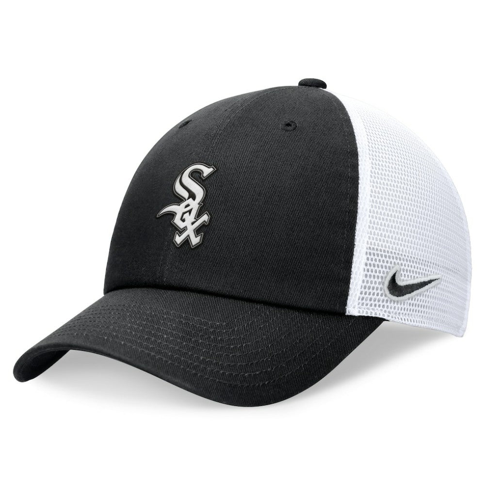 Chicago White Sox Nike Club Trucker Adjustable Hat - Black Hats
