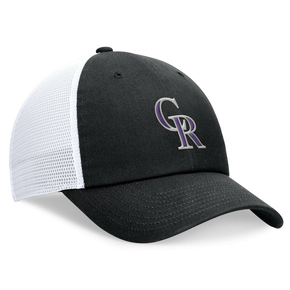 Colorado Rockies Nike Club Trucker Adjustable Hat - Black Hats