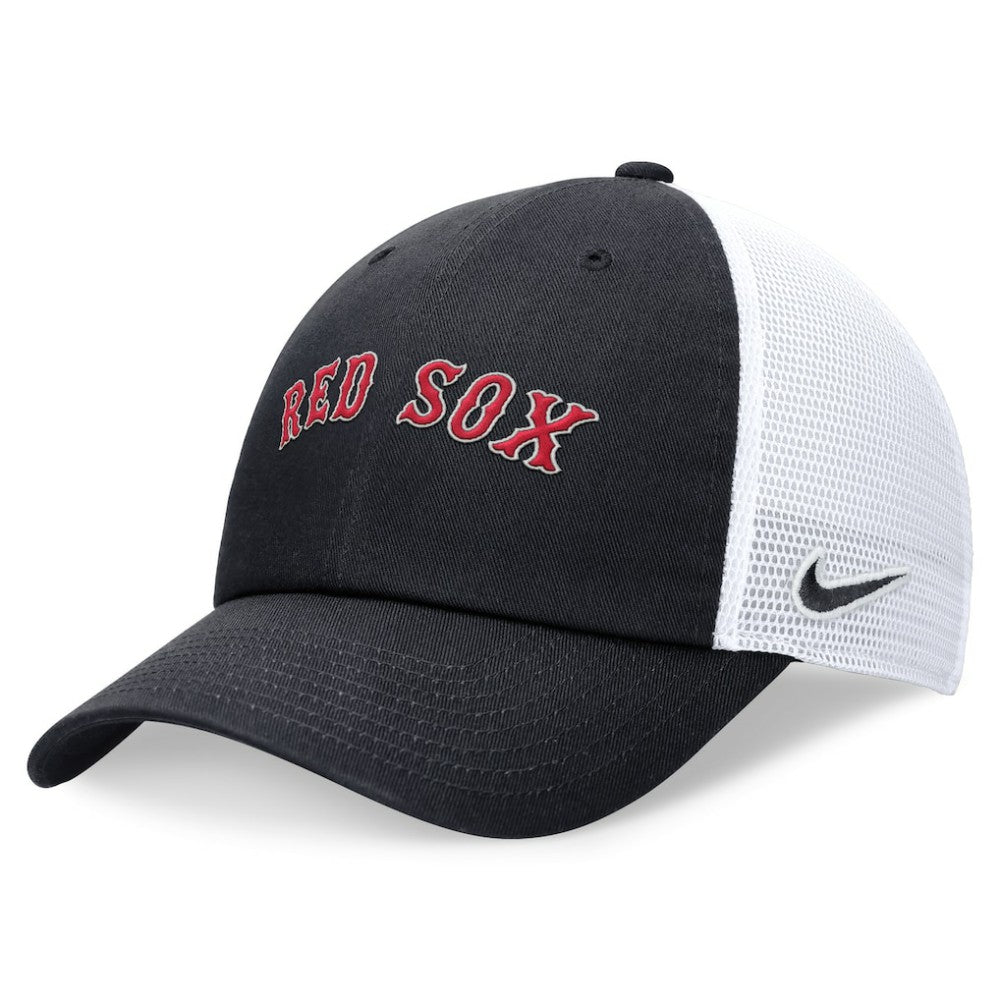 Boston Red Sox Nike Wordmark Adjustable Trucker Hat - Navy Hats