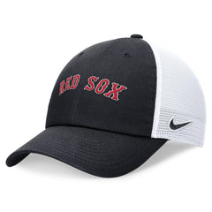 Boston Red Sox Nike Wordmark Adjustable Trucker Hat - Navy Hats