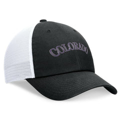 Colorado Rockies Nike Wordmark Adjustable Trucker Hat - Black Hats
