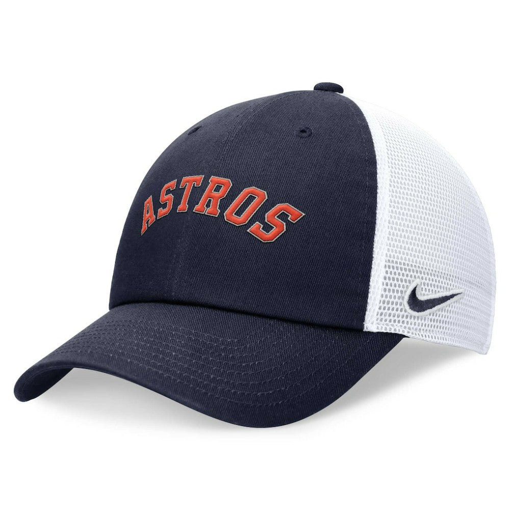 Houston Astros Nike Wordmark Adjustable Trucker Hat - Navy Hats