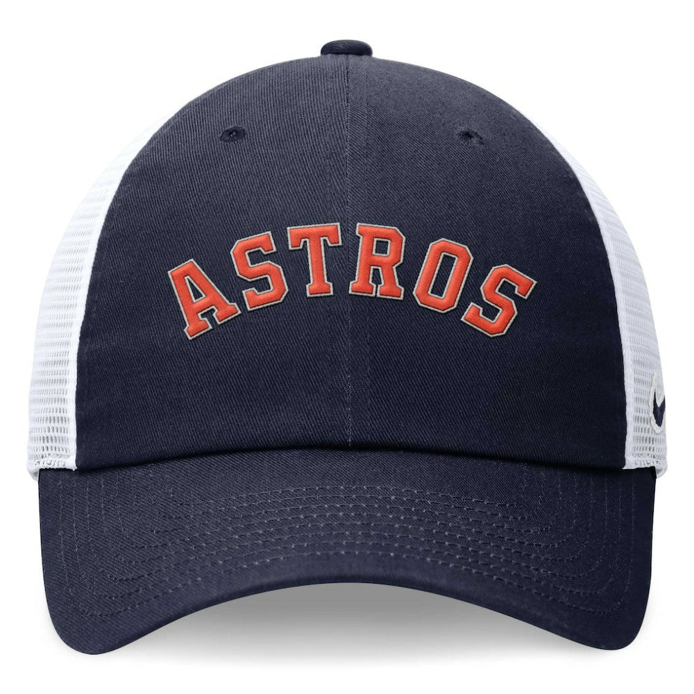 Houston Astros Nike Wordmark Adjustable Trucker Hat - Navy Hats