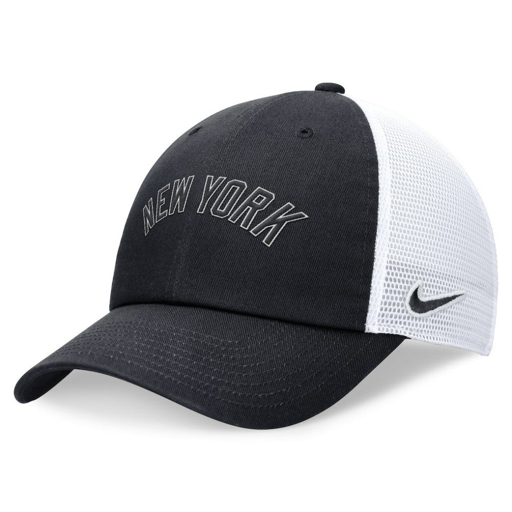 New York Yankees Nike Wordmark Adjustable Trucker Hat - Navy Hats