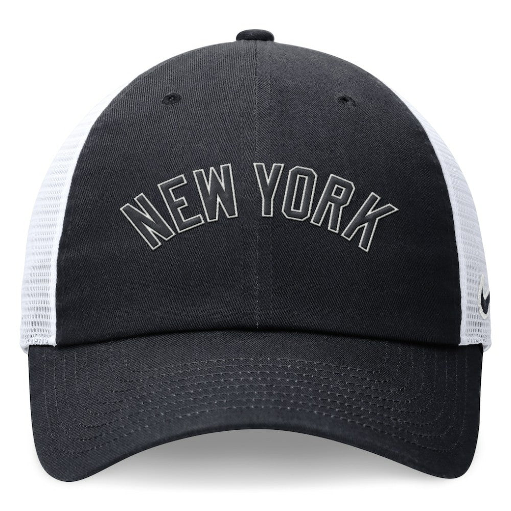 New York Yankees Nike Wordmark Adjustable Trucker Hat - Navy Hats