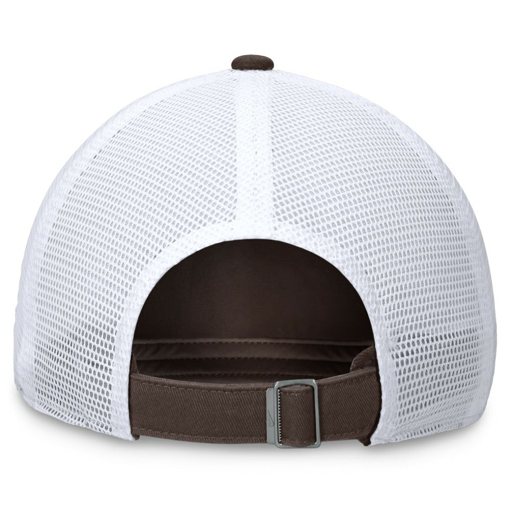 San Diego Padres Nike Wordmark Adjustable Trucker Hat - Brown Hats
