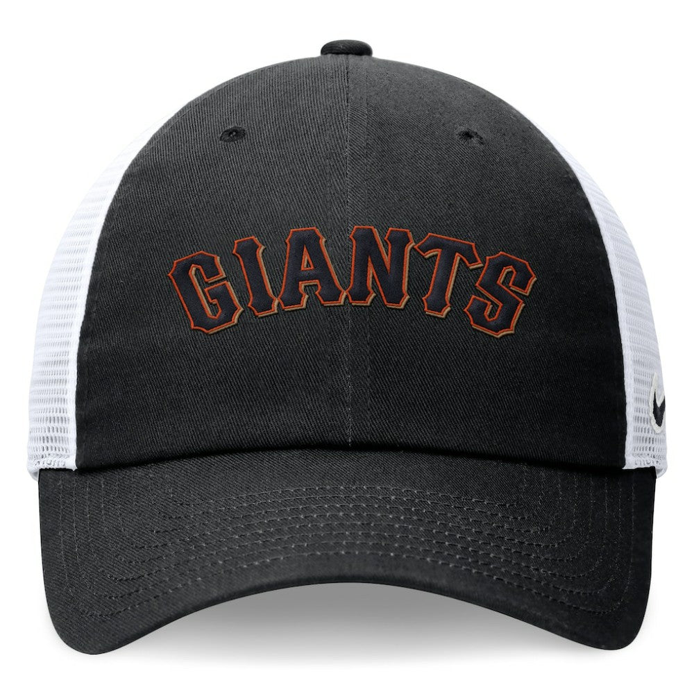 San Francisco Giants Nike Wordmark Adjustable Trucker Hat - Black Hats