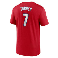 Trea Turner Philadelphia Phillies Nike Legend Name & Number Performance T-Shirt - Red T-shirts