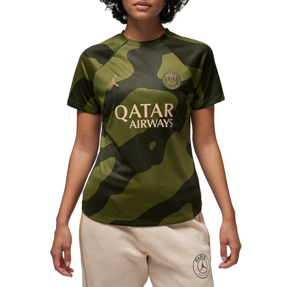 Paris Saint-Germain Jordan Brand Women's 2023/24 Fourth Academy Pro Pre-Match Top Olive sale
