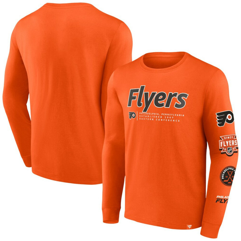 NHL Philadelphia Flyers Fanatics Strike the Goal Long Sleeve T-Shirt - Orange