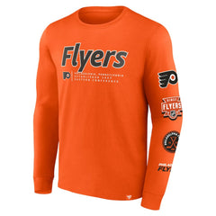NHL Philadelphia Flyers Fanatics Strike the Goal Long Sleeve T-Shirt - Orange