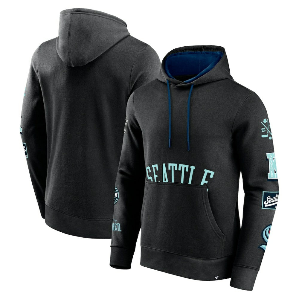 NHL Seattle Kraken Fanatics Wild Winner Pullover Hoodie - Black
