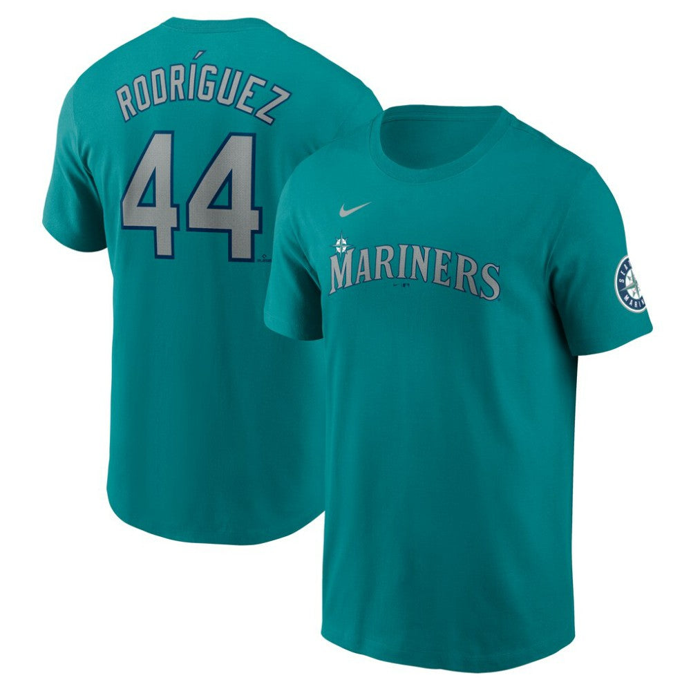 Julio Rodríguez Seattle Mariners Nike Fuse Name & Number Inline T-Shirt - Teal T-shirts