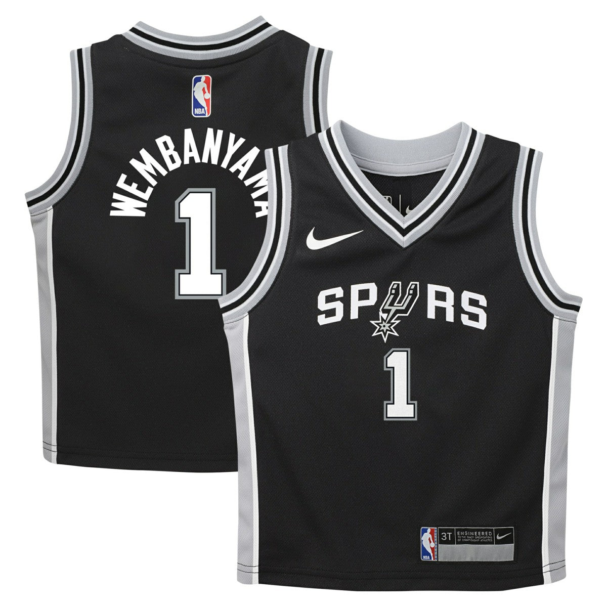 Victor Wembanyama San Antonio Spurs Preschool Swingman Player Jersey Icon Edition Black