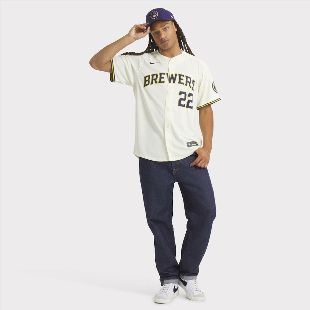 Christian Yelich Milwaukee Brewers Nike Home Limited Player Jersey - Cream Jerseys