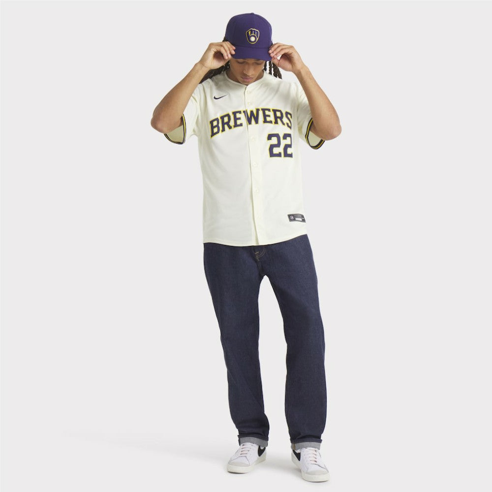 Christian Yelich Milwaukee Brewers Nike Home Limited Player Jersey - Cream Jerseys