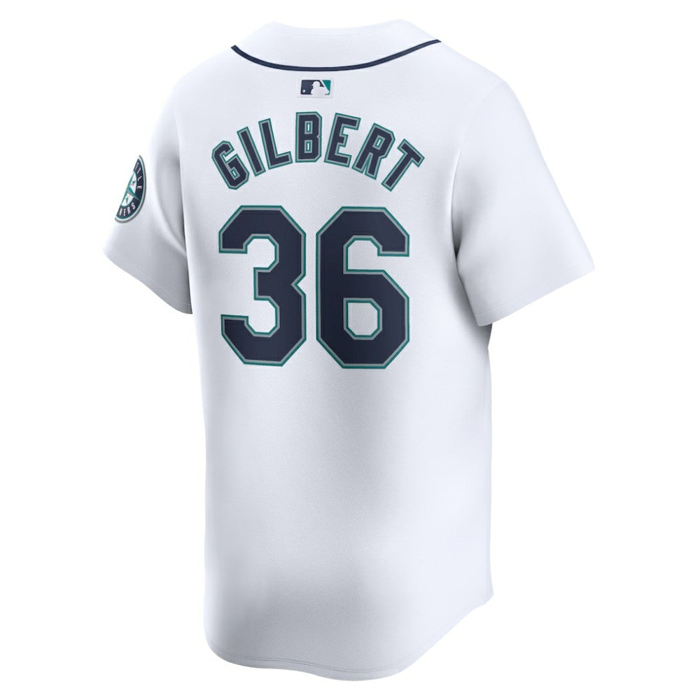 Logan Gilbert Seattle Mariners Nike Home Limited Player Jersey - White Jerseys