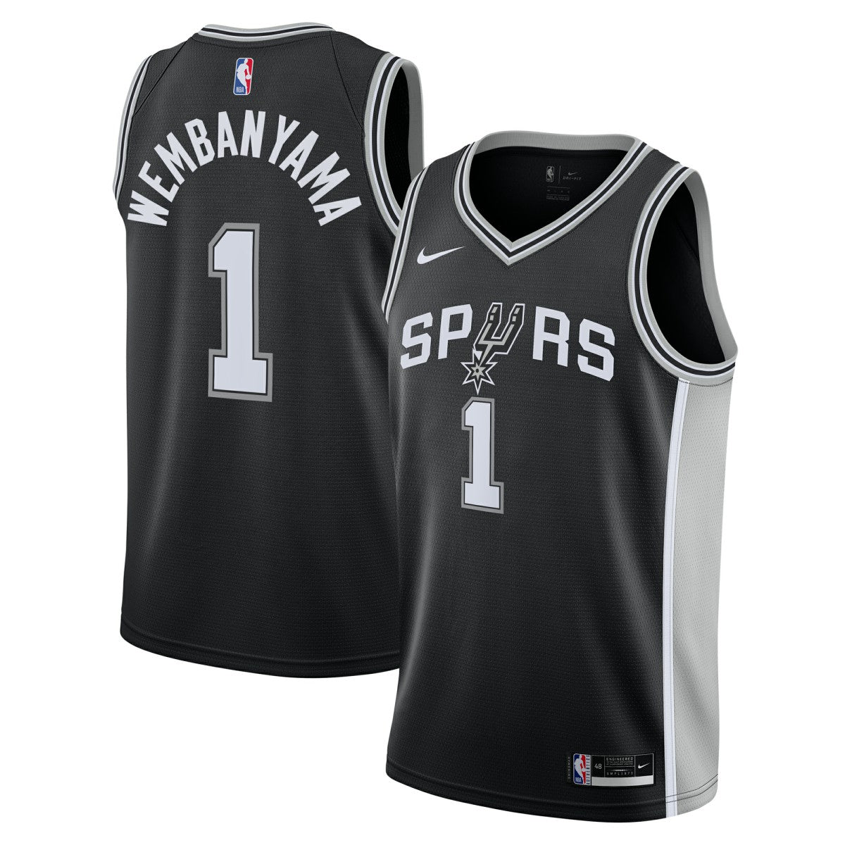 Victor Wembanyama San Antonio Spurs Youth Swingman Jersey Icon Edition Black