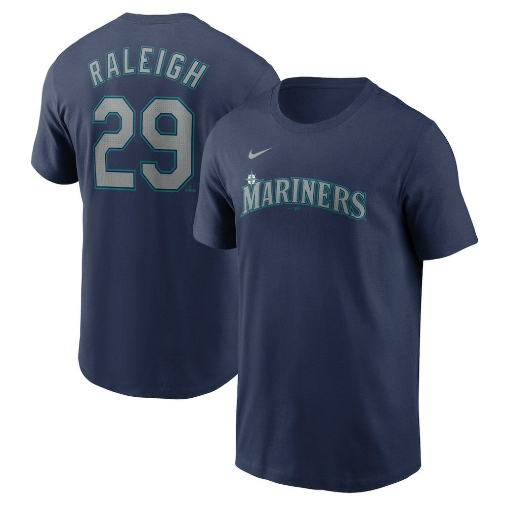 Cal Raleigh Seattle Mariners Nike Fuse Name & Number T-Shirt - Navy T-shirts