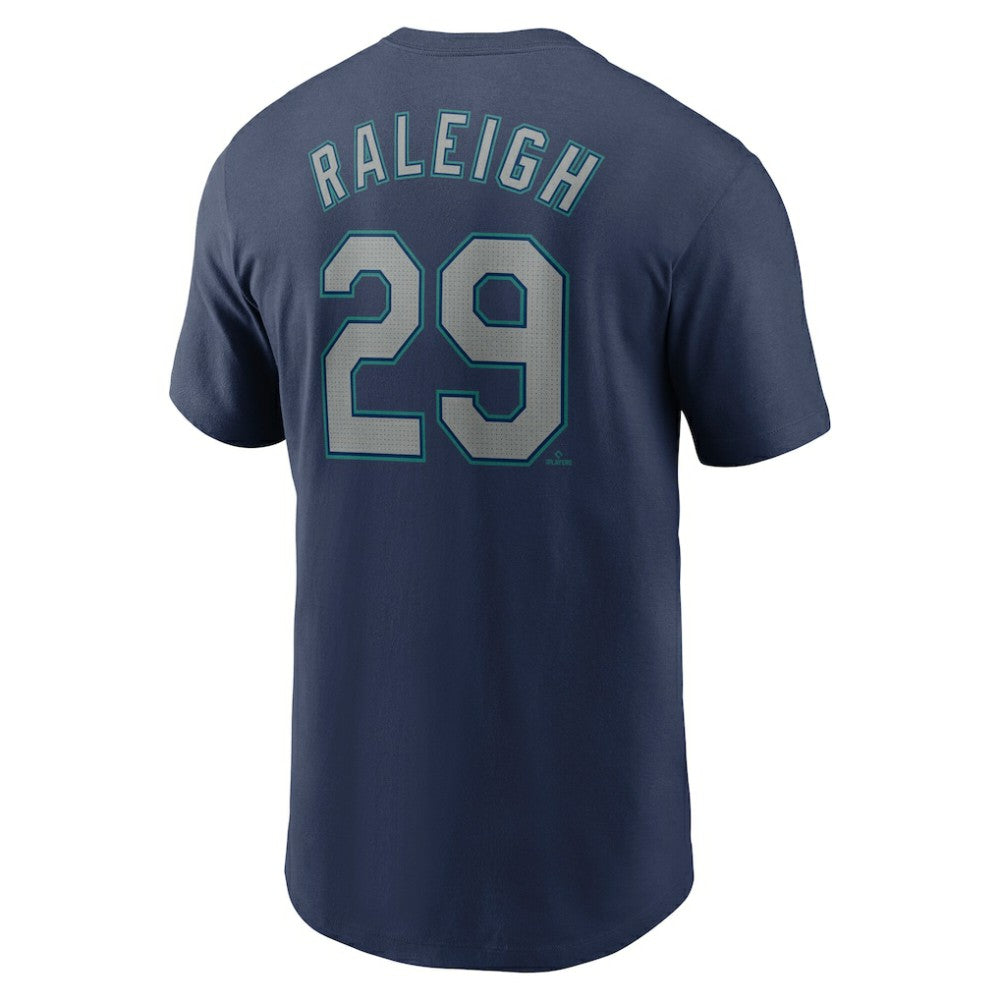 Cal Raleigh Seattle Mariners Nike Fuse Name & Number T-Shirt - Navy T-shirts