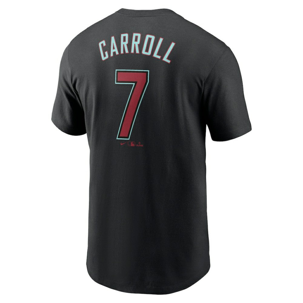 Corbin Carroll Arizona Diamondbacks Nike Fuse Name & Number T-Shirt - Black T-shirts
