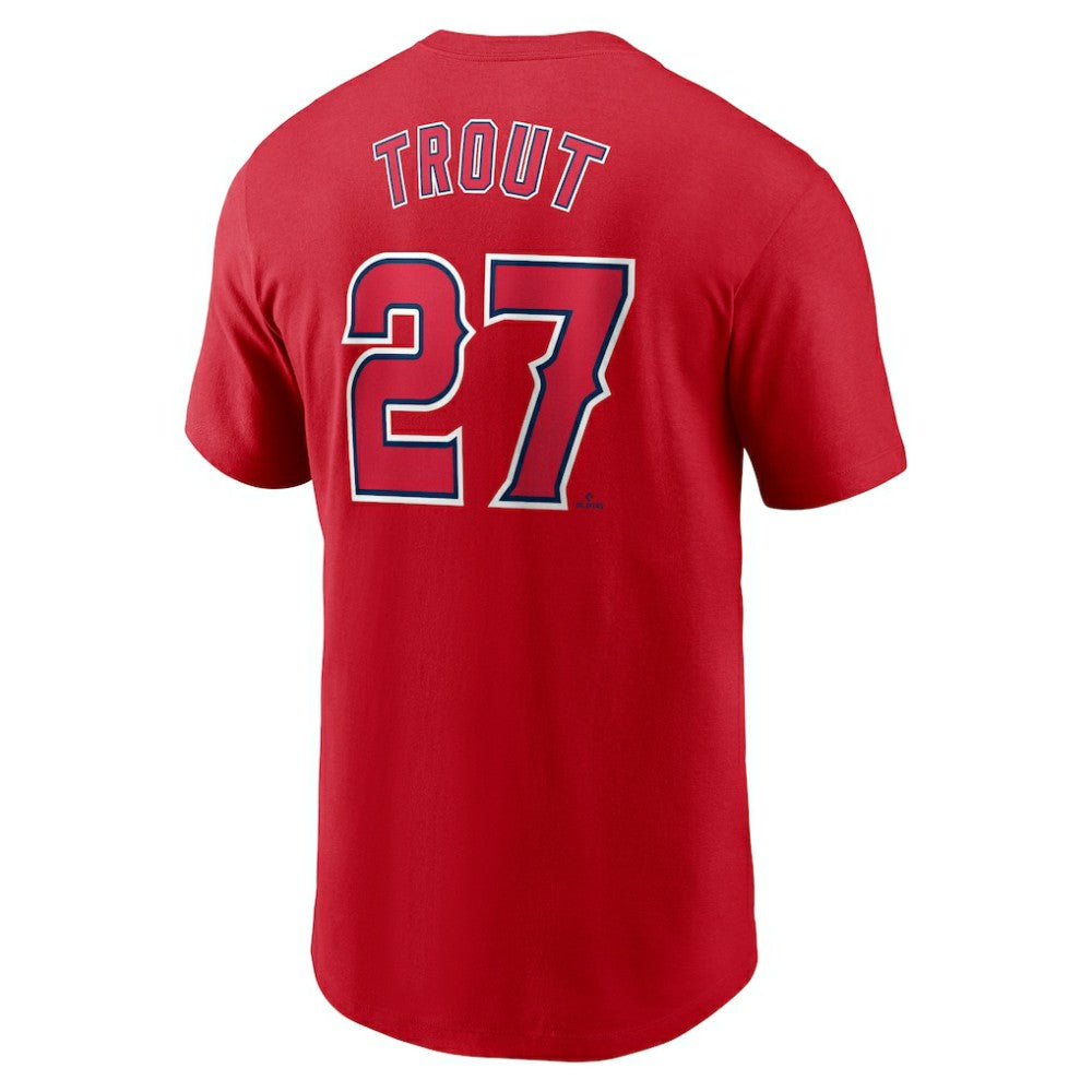 Mike Trout Los Angeles Angels Nike Fuse Name & Number T-Shirt - Red T-shirts