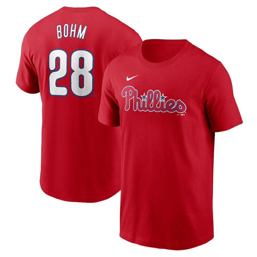 Alec Bohm Philadelphia Phillies Nike Fuse Name & Number T-Shirt - Red T-shirts