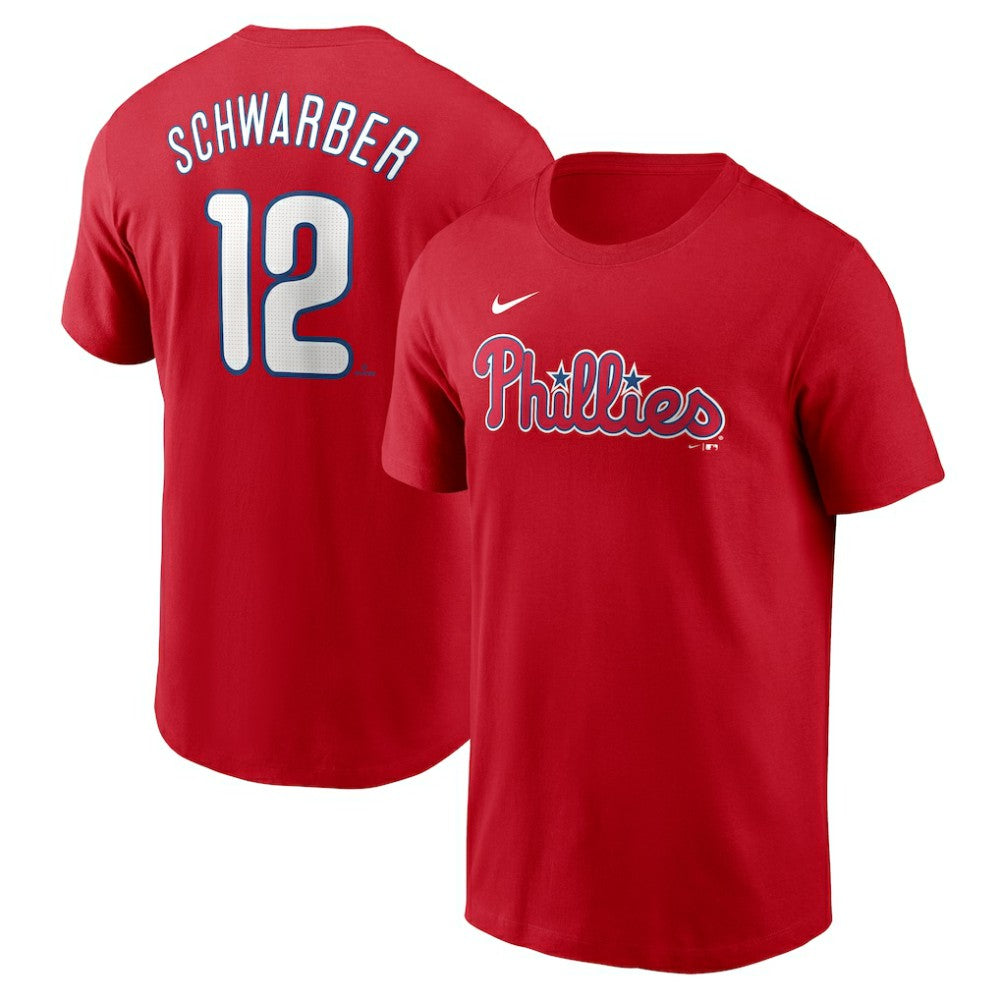 Kyle Schwarber Philadelphia Phillies Nike Fuse Name & Number T-Shirt - Red T-shirts