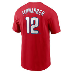 Kyle Schwarber Philadelphia Phillies Nike Fuse Name & Number T-Shirt - Red T-shirts
