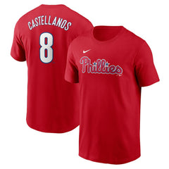 Nick Castellanos Philadelphia Phillies Nike Fuse Name & Number T-Shirt - Red T-shirts