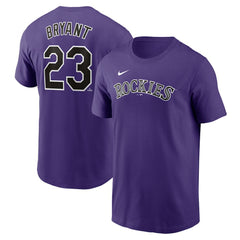 Kris Bryant Colorado Rockies Nike Fuse Name & Number T-Shirt - Purple T-shirts