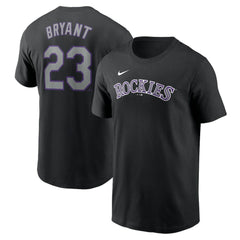 Kris Bryant Colorado Rockies Nike Fuse Name & Number T-Shirt - Black T-shirts