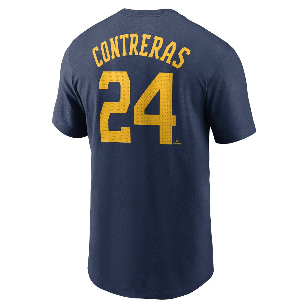 William Contreras Milwaukee Brewers Nike Fuse Name & Number T-Shirt - Navy T-shirts