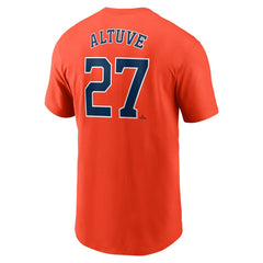 Jose Altuve Houston Astros Nike Fuse Name & Number T-Shirt - Orange T-shirts